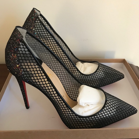 Christian Louboutin Follies lace 100mm fishnet - Picture 4 of 13
